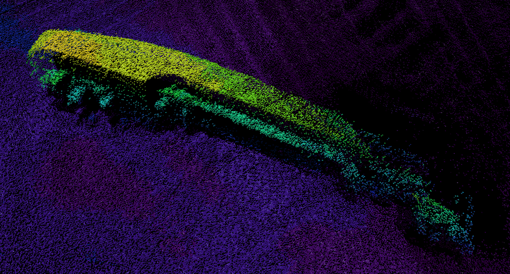 Gemini sonar image as post-processed in Hypack 